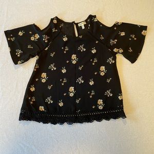 Cold shoulder Kids Floral Top